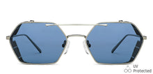 Load image into Gallery viewer, Silver Hexagonal Full Rim Unisex Sunglasses by John Jacobs-148222