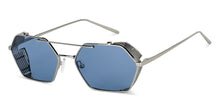 Load image into Gallery viewer, Silver Hexagonal Full Rim Unisex Sunglasses by John Jacobs-148222