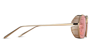 Gold Hexagonal Full Rim Unisex Sunglasses by John Jacobs-148224