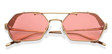 Load image into Gallery viewer, Gold Hexagonal Full Rim Unisex Sunglasses by John Jacobs-148224