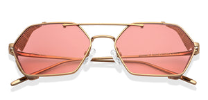 Gold Hexagonal Full Rim Unisex Sunglasses by John Jacobs-148224