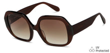 Load image into Gallery viewer, Brown Square Full Rim Women Sunglasses by John Jacobs-148229