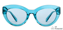 Load image into Gallery viewer, Sky Blue Cat Eye Full Rim Women Sunglasses by John Jacobs-148235