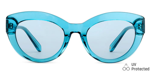 Sky Blue Cat Eye Full Rim Women Sunglasses by John Jacobs-148235