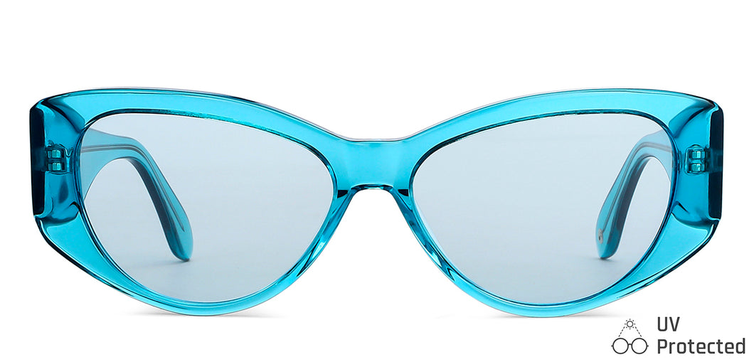 Blue Cat Eye Full Rim Women Sunglasses by John Jacobs-148239