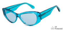 Load image into Gallery viewer, Blue Cat Eye Full Rim Women Sunglasses by John Jacobs-148239