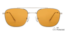 Load image into Gallery viewer, Silver Square Full Rim Unisex Sunglasses by John Jacobs-148423