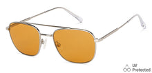 Load image into Gallery viewer, Silver Square Full Rim Unisex Sunglasses by John Jacobs-148423