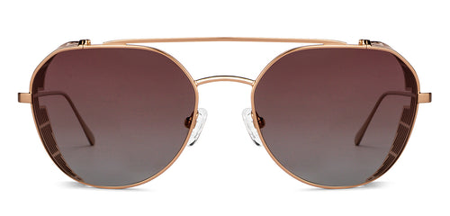 Gold Round Full Rim Unisex Sunglasses by John Jacobs-152189