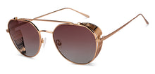 Load image into Gallery viewer, Gold Round Full Rim Unisex Sunglasses by John Jacobs-152189
