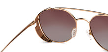 Load image into Gallery viewer, Gold Round Full Rim Unisex Sunglasses by John Jacobs-152189