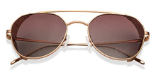 Load image into Gallery viewer, Gold Round Full Rim Unisex Sunglasses by John Jacobs-152189