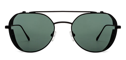 Black Round Full Rim Unisex Sunglasses by John Jacobs-152190