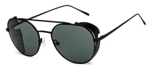 Load image into Gallery viewer, Black Round Full Rim Unisex Sunglasses by John Jacobs-152190