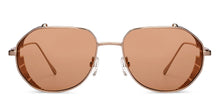 Load image into Gallery viewer, Gold Round Full Rim Unisex Sunglasses by John Jacobs-152191