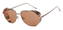 Load image into Gallery viewer, Gold Round Full Rim Unisex Sunglasses by John Jacobs-152191