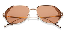 Load image into Gallery viewer, Gold Round Full Rim Unisex Sunglasses by John Jacobs-152191