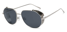 Load image into Gallery viewer, Silver Round Full Rim Unisex Sunglasses by John Jacobs-211677