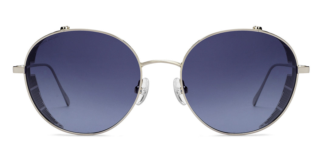 Silver Round Full Rim Unisex Sunglasses by John Jacobs-211678