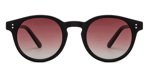 Black Round Full Rim Unisex Sunglasses by John Jacobs-152279