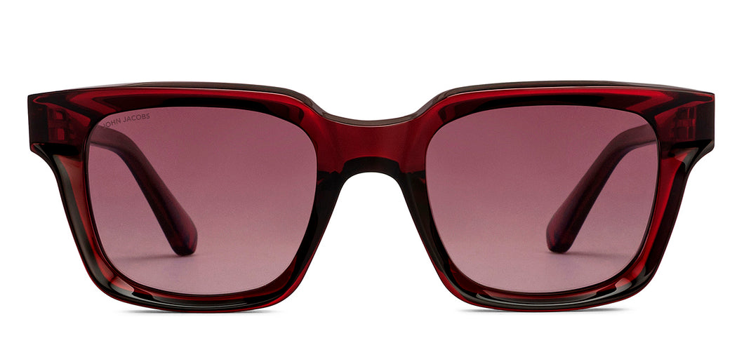 Maroon Wayfarer Full Rim Unisex Sunglasses by John Jacobs-210235