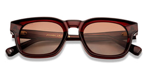 Maroon Wayfarer Full Rim Unisex Sunglasses by John Jacobs-210238