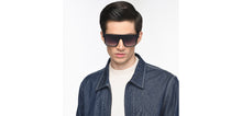 Load image into Gallery viewer, Black Square Full Rim Women Sunglasses by John Jacobs-212922