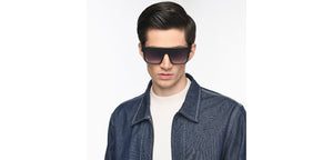 Black Square Full Rim Women Sunglasses by John Jacobs-212922