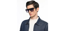 Load image into Gallery viewer, Black Square Full Rim Women Sunglasses by John Jacobs-212922