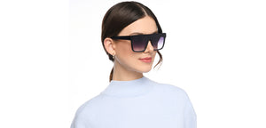Black Square Full Rim Women Sunglasses by John Jacobs-212922