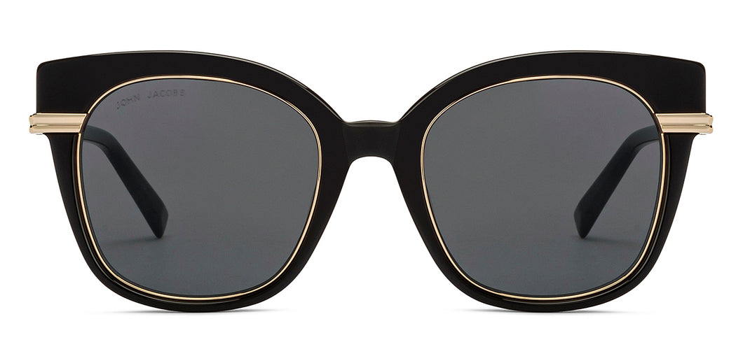 Black Square Full Rim Women Sunglasses by John Jacobs-213093