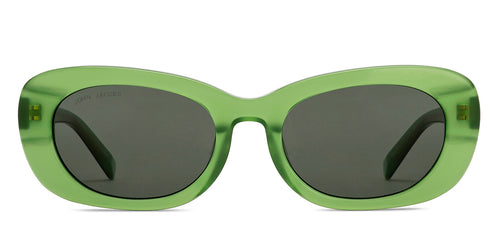 Green Rectangle Full Rim Women Sunglasses by John Jacobs-213097