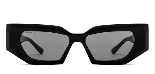 Black Rectangle Full Rim Women Sunglasses by John Jacobs-216823