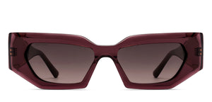 Maroon Rectangle Full Rim Women Sunglasses by John Jacobs-216824