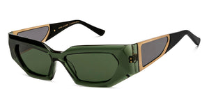 Green Rectangle Full Rim Women Sunglasses by John Jacobs-216825