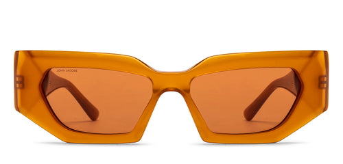 Brown Rectangle Full Rim Women Sunglasses by John Jacobs-216990