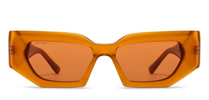 Brown Rectangle Full Rim Women Sunglasses by John Jacobs-216990