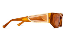 Load image into Gallery viewer, Brown Rectangle Full Rim Women Sunglasses by John Jacobs-216990