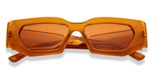 Load image into Gallery viewer, Brown Rectangle Full Rim Women Sunglasses by John Jacobs-216990