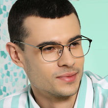 Load image into Gallery viewer, Grey Square Full Rim Unisex Eyeglasses by John Jacobs-137375