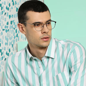 Grey Square Full Rim Unisex Eyeglasses by John Jacobs-137375