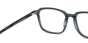 Green Square Full Rim Unisex Eyeglasses by John Jacobs-147274