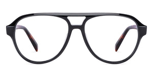 Black Aviator Full Rim Unisex Eyeglasses by John Jacobs-147277