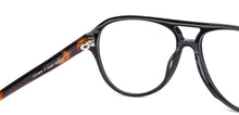 Load image into Gallery viewer, Black Aviator Full Rim Unisex Eyeglasses by John Jacobs-147277