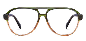 Green Aviator Full Rim Unisex Eyeglasses by John Jacobs-147278