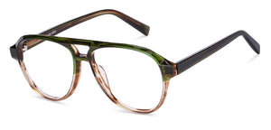 Green Aviator Full Rim Unisex Eyeglasses by John Jacobs-147278