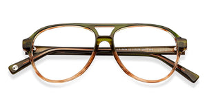 Green Aviator Full Rim Unisex Eyeglasses by John Jacobs-147278