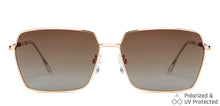 Load image into Gallery viewer, Gold Hexagonal Full Rim Unisex Sunglasses by John Jacobs-147918