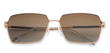 Load image into Gallery viewer, Gold Hexagonal Full Rim Unisex Sunglasses by John Jacobs-147918