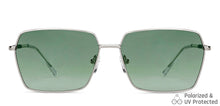 Load image into Gallery viewer, Silver Hexagonal Full Rim Unisex Sunglasses by John Jacobs-147920